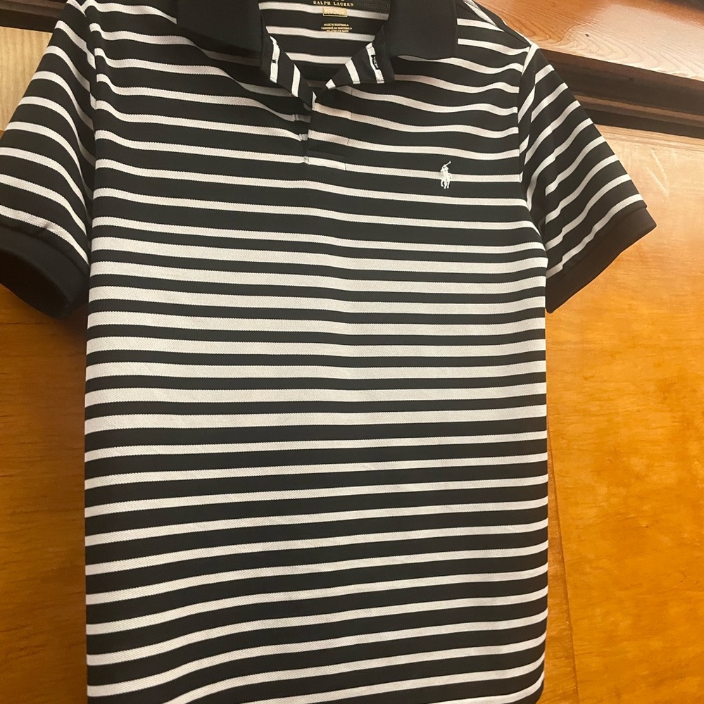 Polo by Ralph Lauren. Black and white mesh, boys size 14-16, NEW.